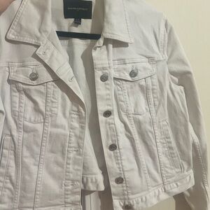 Banana Republic Women's White Denim Jacket